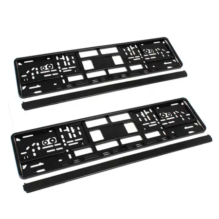 2x Kennzeichenhalter Nummernschildhalter Wechselkennzeichen MARS SCHWARZ 520mm