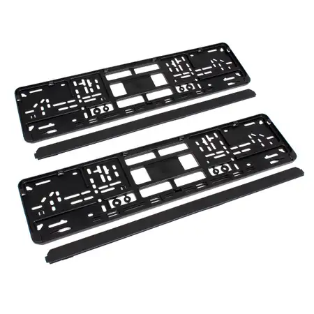 2x Kennzeichenhalter Nummernschildhalter Wechselkennzeichen TITAN SCHWARZ 520mm