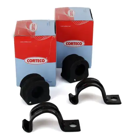 2x CORTECO Stabilisatorlager + Halter Schelle AUDI A3 SEAT SKODA VW GOLF 4 vorne