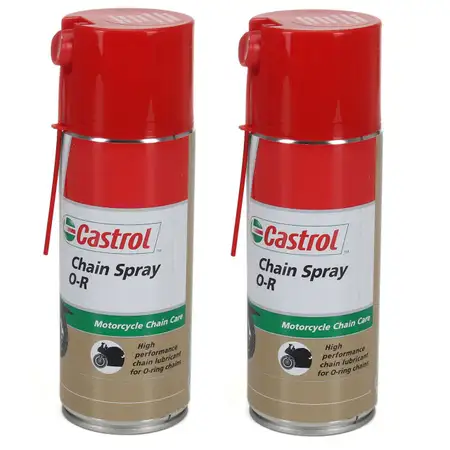 CASTROL Kettenspray Chain Spray O-R Motorrad 2x 400ml