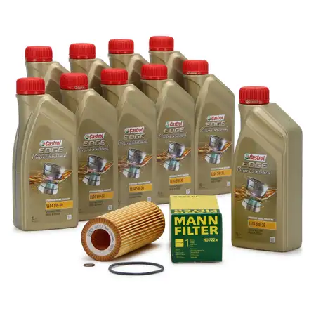 CASTROL EDGE Professional Motor&ouml;l &Ouml;l LL04 5W-30 10L + MANN &Ouml;lfilter HU722x