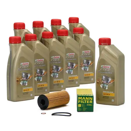 CASTROL EDGE Professional Motor&ouml;l &Ouml;l LL04 5W-30 10L + MANN &Ouml;lfilter HU6004x