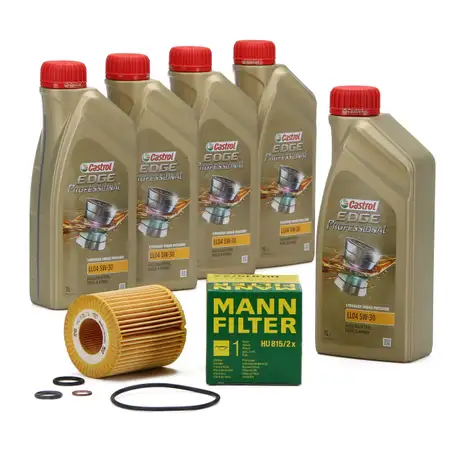CASTROL EDGE Professional Motor&ouml;l &Ouml;l LL04 5W-30 5L + MANN &Ouml;lfilter HU815/2x