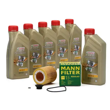 CASTROL EDGE Professional Motor&ouml;l &Ouml;l LL04 5W-30 6L + MANN &Ouml;lfilter HU816z KIT