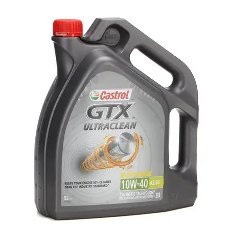 CASTROL Motor&ouml;l &Ouml;l GTX ULTRACLEAN 10W-40 10W40 A3/B4 - 5 Liter