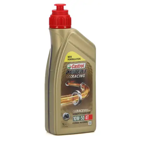 CASTROL Motor&ouml;l &Ouml;l POWER 1 RACING 4T 4-TAKT 10W50 JASO MA-2 API SL - 1L 1 Liter