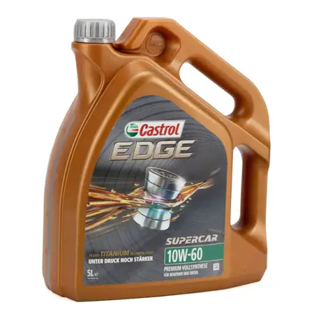 CASTROL EDGE Motor&ouml;l &Ouml;L SUPERCAR TITANIUM 10W60 A3/B3 A3/B4 SN/CF - 5L 5 Liter