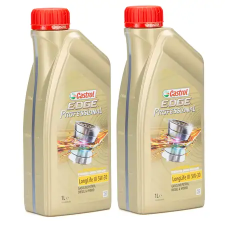 CASTROL EDGE Professional Motor&ouml;l &Ouml;l TITANIUM LongLife III 5W-30 5W30 - 2 Liter