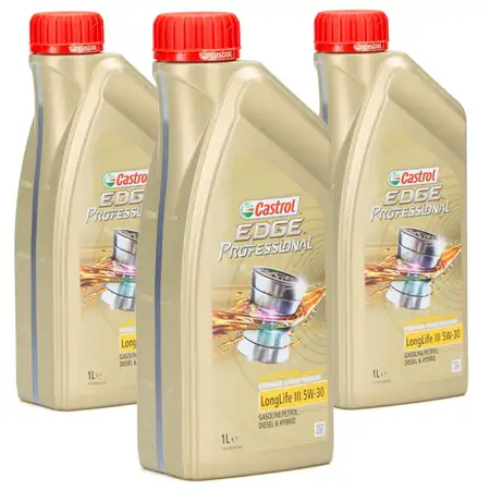 CASTROL EDGE Professional Motor&ouml;l &Ouml;l TITANIUM LongLife III 5W-30 5W30 - 3 Liter