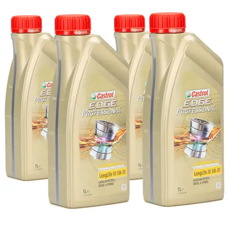 CASTROL EDGE Professional Motor&ouml;l &Ouml;l TITANIUM LongLife III 5W-30 5W30 - 4 Liter