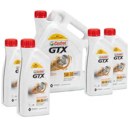CASTROL Motor&ouml;l &Ouml;l GTX 5W-30 5W30 RN17 ACEA C3 f&uuml;r Renault - 9L 9 Liter
