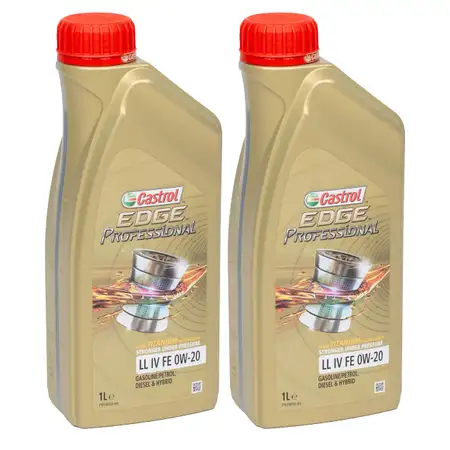 CASTROL EDGE Professional Motor&ouml;l &Ouml;L TITANIUM FST LL IV FE 0W20 f&uuml;r VW - 2 Liter