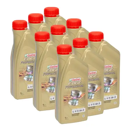 CASTROL EDGE Professional Motor&ouml;l &Ouml;L TITANIUM FST LL IV FE 0W20 f&uuml;r VW - 9 Liter