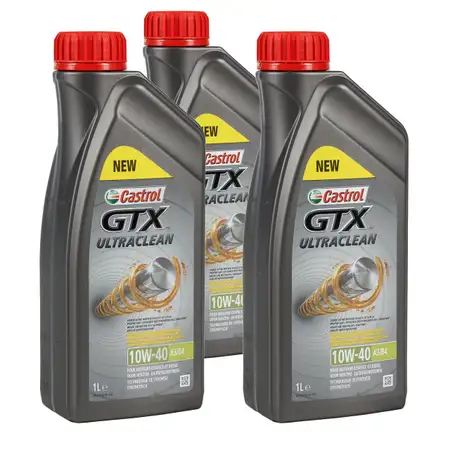CASTROL Motor&ouml;l &Ouml;l GTX ULTRACLEAN 10W-40 10W40 A3/B4 - 3 Liter