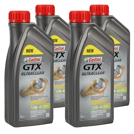 CASTROL Motor&ouml;l &Ouml;l GTX ULTRACLEAN 10W-40 10W40 A3/B4 - 4 Liter