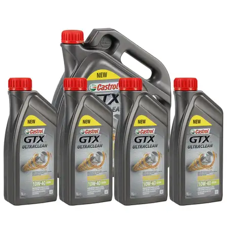 CASTROL Motor&ouml;l &Ouml;l GTX ULTRACLEAN 10W-40 10W40 A3/B4 - 9 Liter