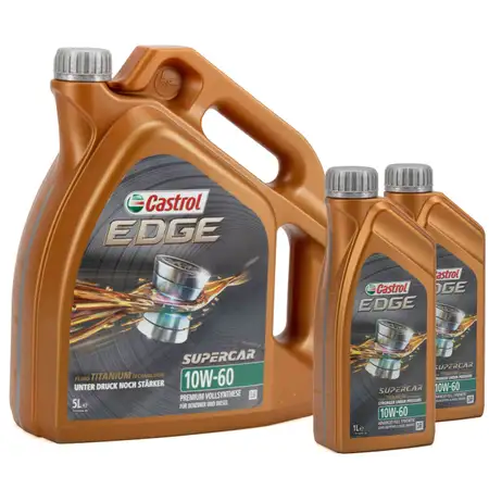 CASTROL EDGE Motor&ouml;l &Ouml;L SUPERCAR TITANIUM 10W60 A3/B3 A3/B4 SN/CF - 7L 7 Liter