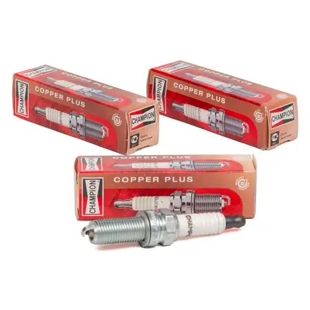 3x CHAMPION Z&uuml;ndkerze RER8YC OE197/T10 COPPER PLUS f&uuml;r HYUNDAI KIA 1.0 1.2
