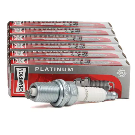 6x CHAMPION Z&uuml;ndkerze RC8PYP OE136/T10 PLATINUM f&uuml;r AUDI FORD MB OPEL PORSCHE VW