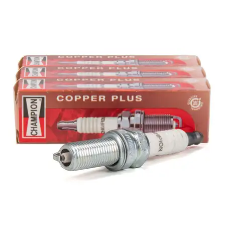 3x CHAMPION Z&uuml;ndkerze RC10MCC OE198/T10 COPPER PLUS f&uuml;r OPEL VW SUZUKI CHEVROLET