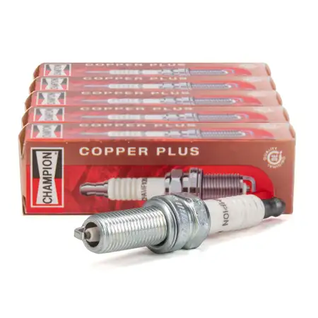 5x CHAMPION Z&uuml;ndkerze RC10MCC OE198/T10 COPPER PLUS f&uuml;r OPEL VW SUZUKI CHEVROLET
