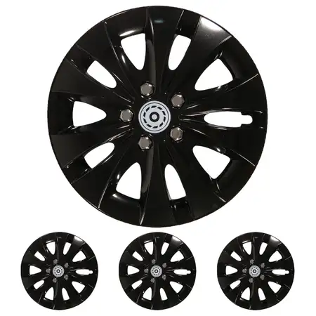 4x ALBRECHT Radkappen Radblenden STORM SCHWARZ BLACK 14 Zoll (4 St&uuml;ck)