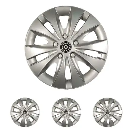 4x ALBRECHT Radkappen Radblenden STORM SILBER 15 Zoll (4 St&uuml;ck)