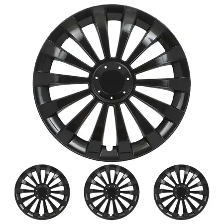 4x ALBRECHT Radkappen Radblenden MERIDIAN BLACK SCHWARZ 13 Zoll (4 St&uuml;ck)