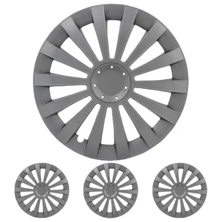 4x ALBRECHT Radkappen Radblenden MERIDIAN SILVER SILBER 15 Zoll (4 St&uuml;ck)