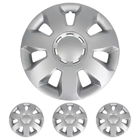 4x ALBRECHT Radkappen Radblenden Silber Silver ARES 14 Zoll (4 St&uuml;ck)