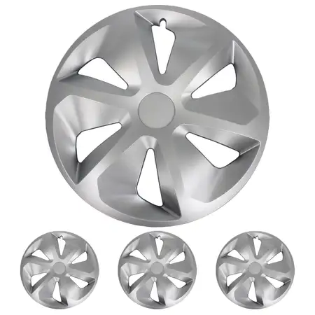 4x ALBRECHT Radkappen Radblenden Silber Silver ROCO 14 Zoll (4 St&uuml;ck)