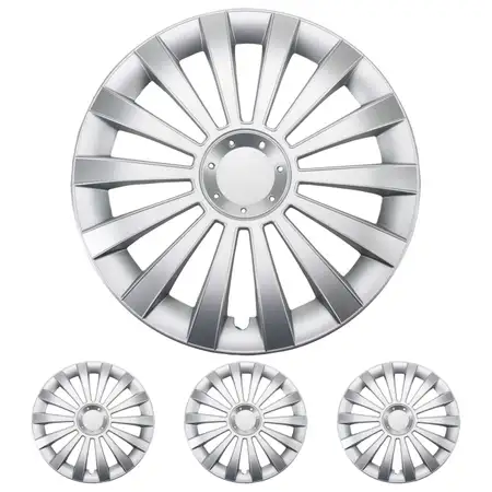 4x ALBRECHT Radkappen Radblenden MERIDIAN SILVER SILBER 13 Zoll (4 St&uuml;ck)