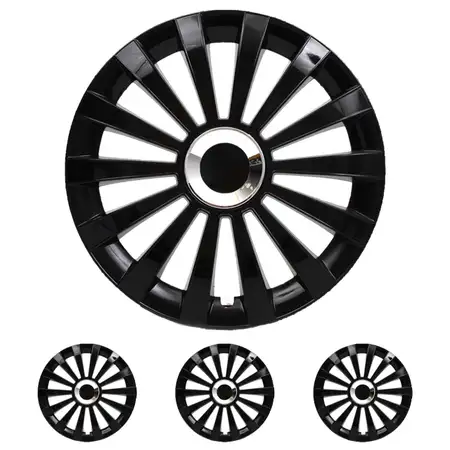 4x ALBRECHT Radkappen Radblenden MERIDIAN BLACK SCHWARZ 14 Zoll (4 St&uuml;ck)