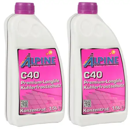 ALPINE Frostschutz K&uuml;hler K&uuml;hlerfrostschutz Konzentrat 3,0L C40 G40
