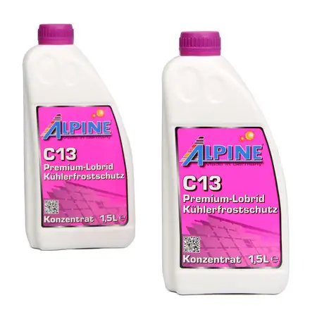 ALPINE Frostschutz PREMIUM K&uuml;hlerfrostschutz Konzentrat 3L C13 G13 VIOLETT