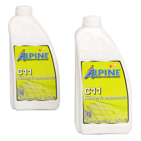 ALPINE Frostschutz K&uuml;hler K&uuml;hlerfrostschutz Konzentrat 3L C11 G11 GELB