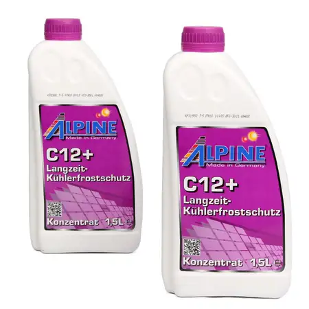 ALPINE Frostschutz LANGZEIT K&uuml;hlerfrostschutz Konzentrat C12+ G12+ 3L VIOLETT