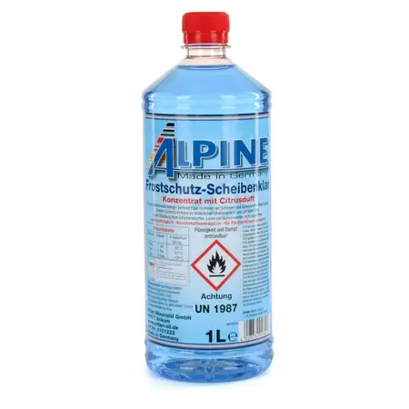 ALPINE Frostschutz SCHEIBENKLAR Scheibenfrostschutz Konzentrat -60&deg;C BLAU 1L