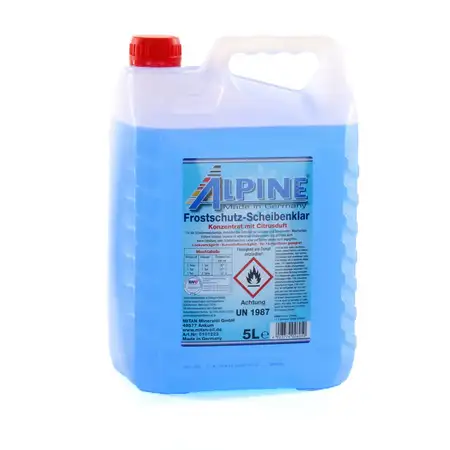 ALPINE Frostschutz SCHEIBENKLAR Scheibenfrostschutz Konzentrat -60&deg;C BLAU 5L