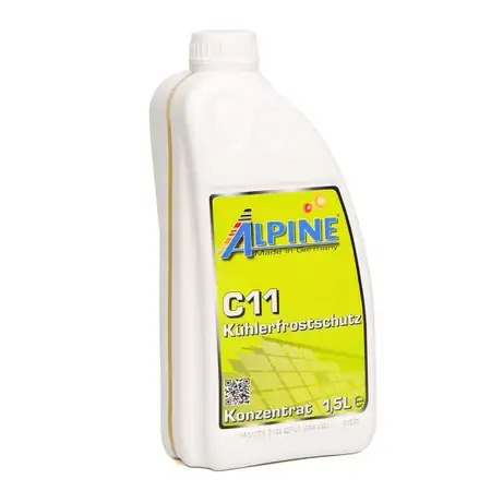 ALPINE Frostschutz K&uuml;hler K&uuml;hlerfrostschutz Konzentrat 1,5L C11 G11 GELB