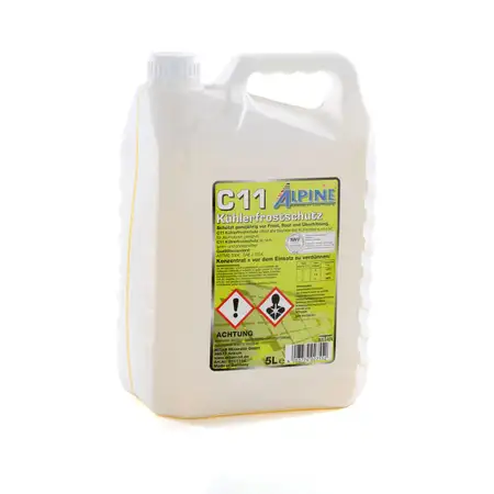 ALPINE Frostschutz K&uuml;hler K&uuml;hlerfrostschutz Konzentrat 5L C11 G11 GELB
