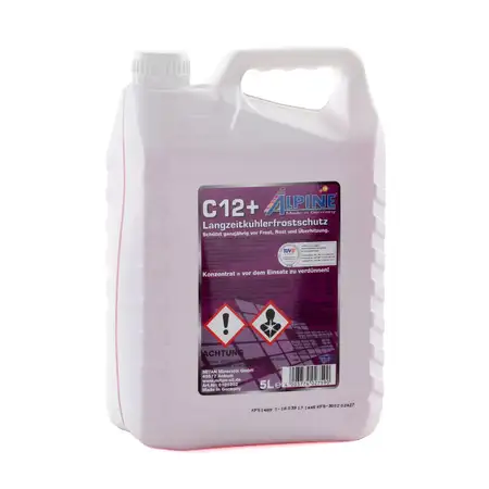 ALPINE Frostschutz LANGZEIT K&uuml;hlerfrostschutz Konzentrat C12+ G12+ 5L VIOLETT