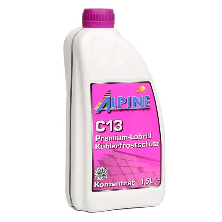 ALPINE Frostschutz PREMIUM K&uuml;hlerfrostschutz Konzentrat C13 G13 1,5L VIOLETT