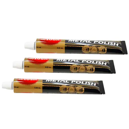 AUTOSOL Metal Polish Alu Metal Chrom Politur Polierpaste EDEL Chromglanz 3x 75ML