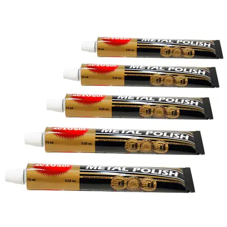 AUTOSOL Metal Polish Alu Metal Chrom Politur Polierpaste EDEL Chromglanz 5x 75ML