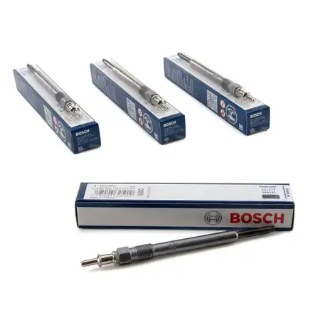 4x BOSCH Gl&uuml;hkerze Set Duraterm Chromium GLP008 0250202142 Mercedes W202 W203
