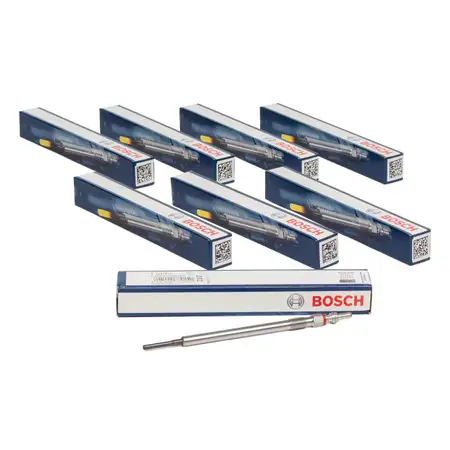 8x BOSCH Gl&uuml;hkerze DURATERM GLP2-HS GLP202 f&uuml;r MERCEDES-BENZ OM640 OM642 OM629