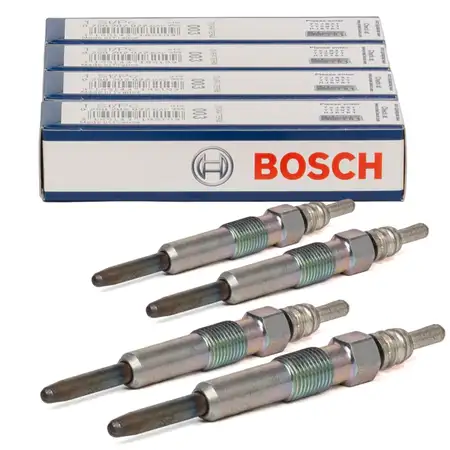 4x BOSCH 0250202022 GLP003 Gl&uuml;hkerze AUDI SEAT SKODA VW VOLVO 1.4 1.7 1.9 2.5 TDI/SDI/DI