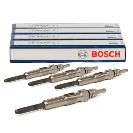 4x BOSCH 0250202023 GLP023 Gl&uuml;hkerze AUDI SKODA SEAT VW 1.2/1.4/1.9/2.5/5.0 TDI