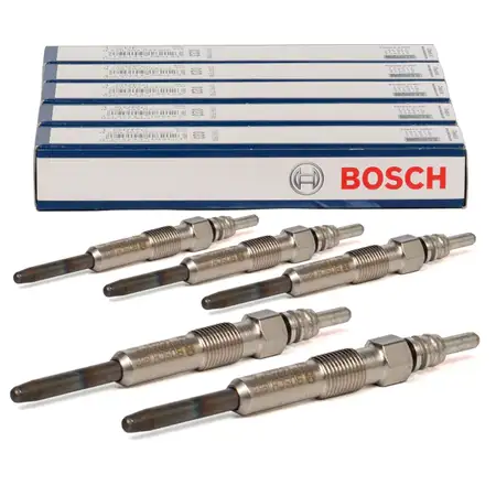 5x BOSCH 0250202023 GLP023 Gl&uuml;hkerze AUDI SKODA SEAT VW 1.2/1.4/1.9/2.5/5.0 TDI